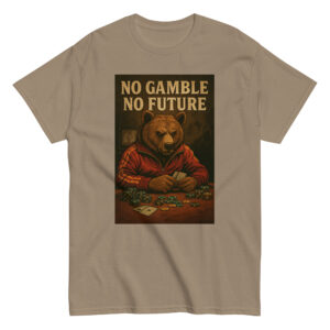 No Gamble No Future Red Bear T-Shirt