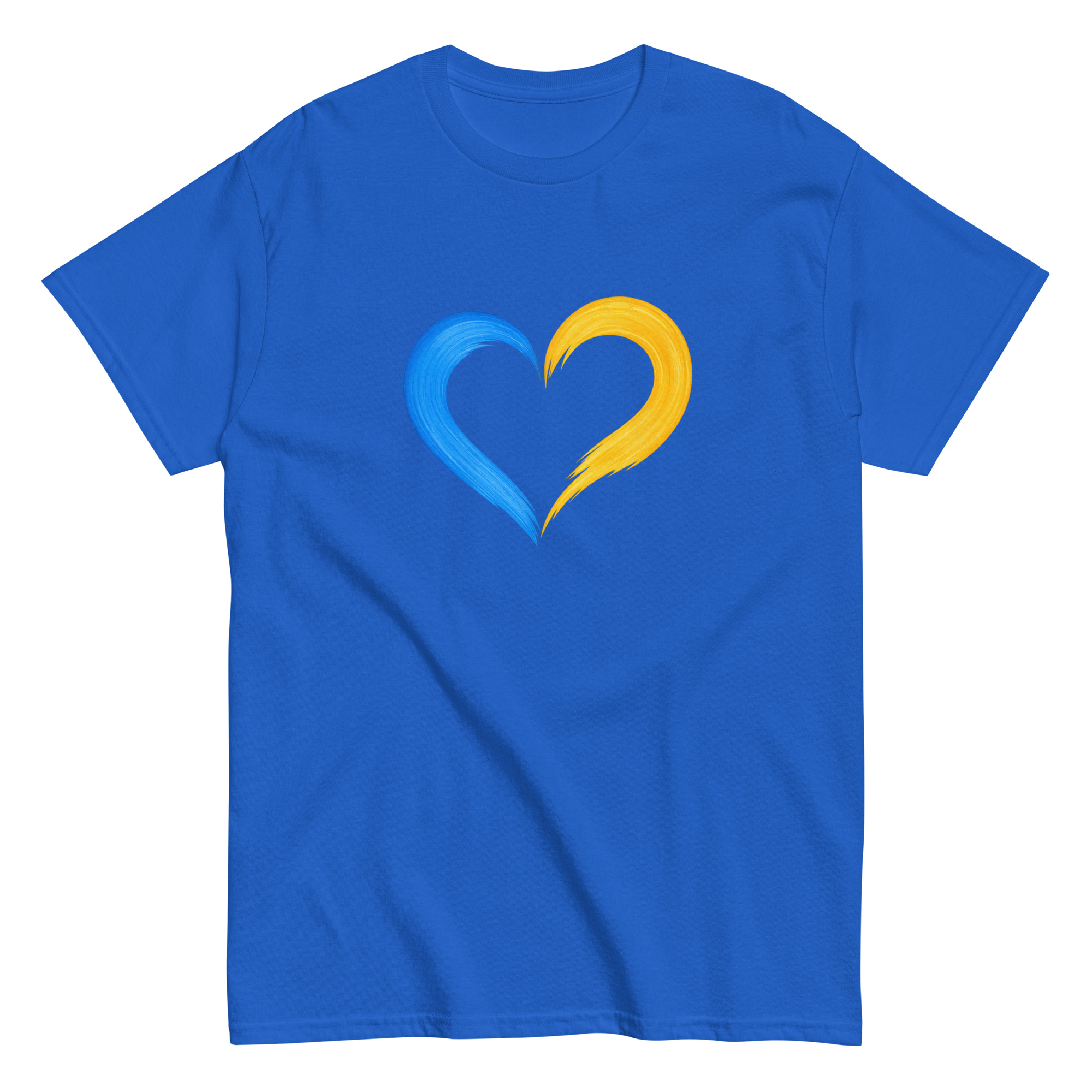 Blue & Yellow Heart T-Shirt - Image 3