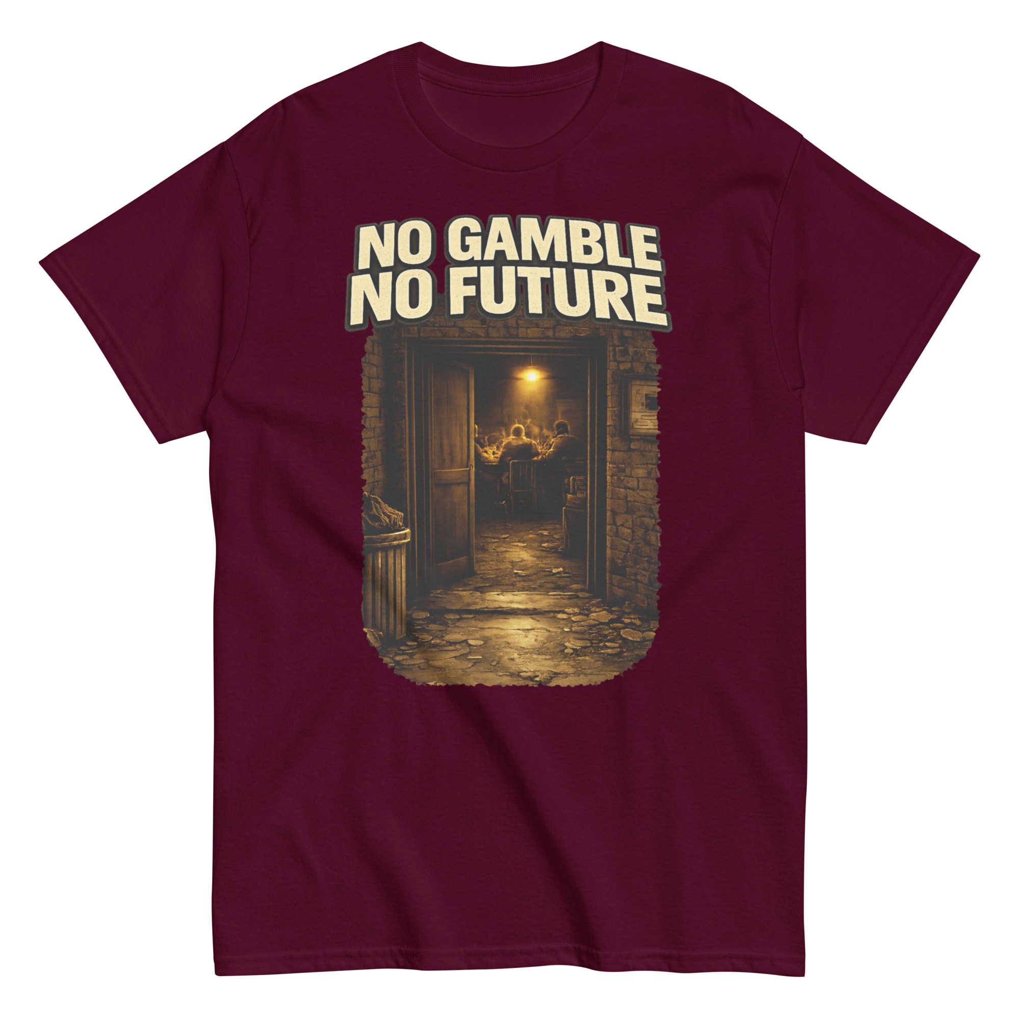 No Gamble No Future - Alleyway T-Shirt - Image 2